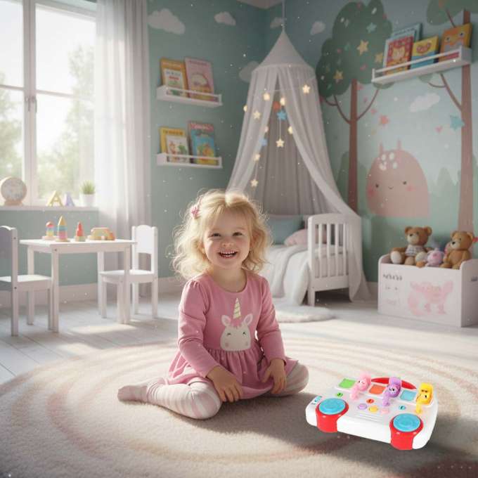Educational bus playing pop-up animals keys