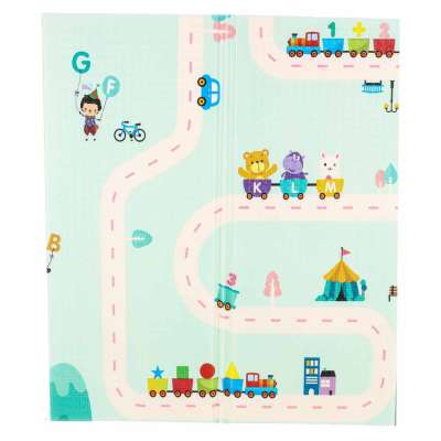 Educational foam mat double-sided folding panda street 180 x 200cm