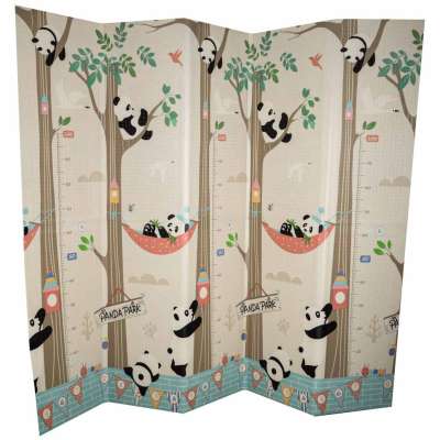 Educational foam mat double-sided folding panda street 180 x 200cm