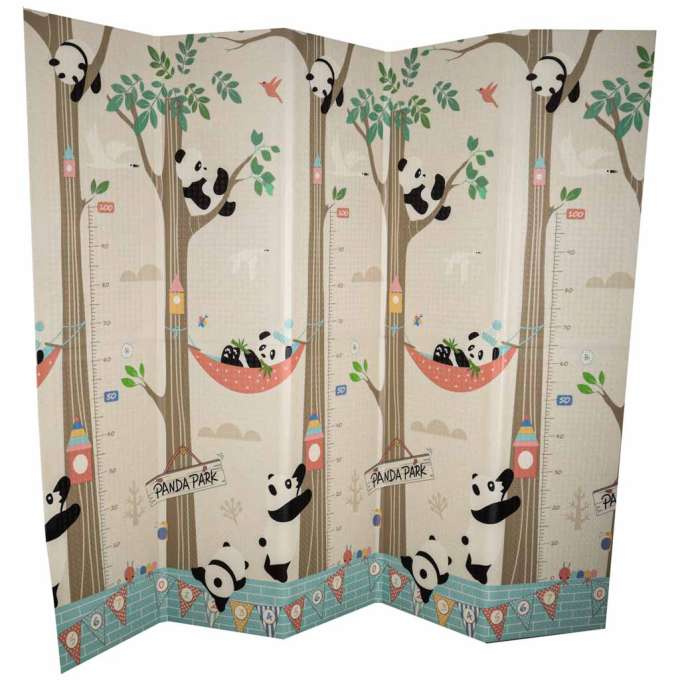 Educational foam mat double-sided folding panda street 180 x 200cm