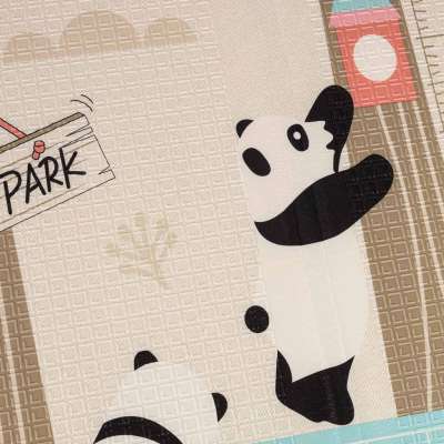Educational foam mat double-sided folding panda street 180 x 200cm