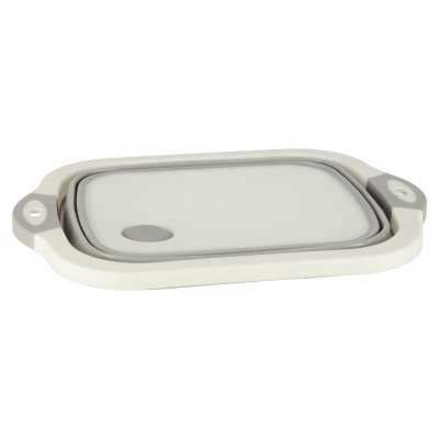 Foldable Silicone Basin with Drain Cutting Board Sink Colander