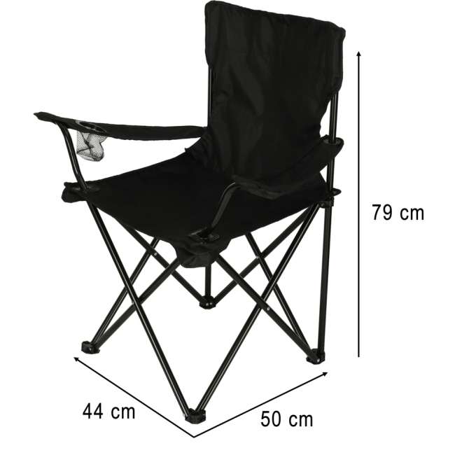 Folding fishing touring chair black