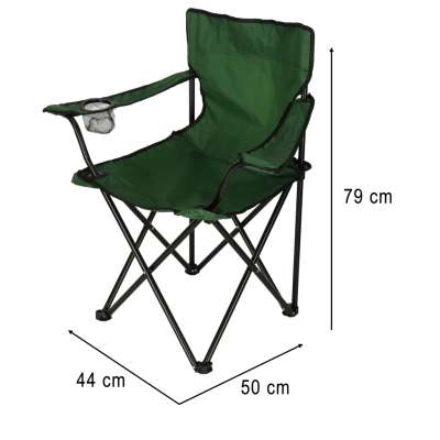 Folding fishing tourist chair green