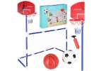 Football goal basketball backboard 2 balls 1