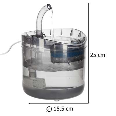 Fountain drinker for cat dog pet automatic drinker USB 1,8l cleaning filter