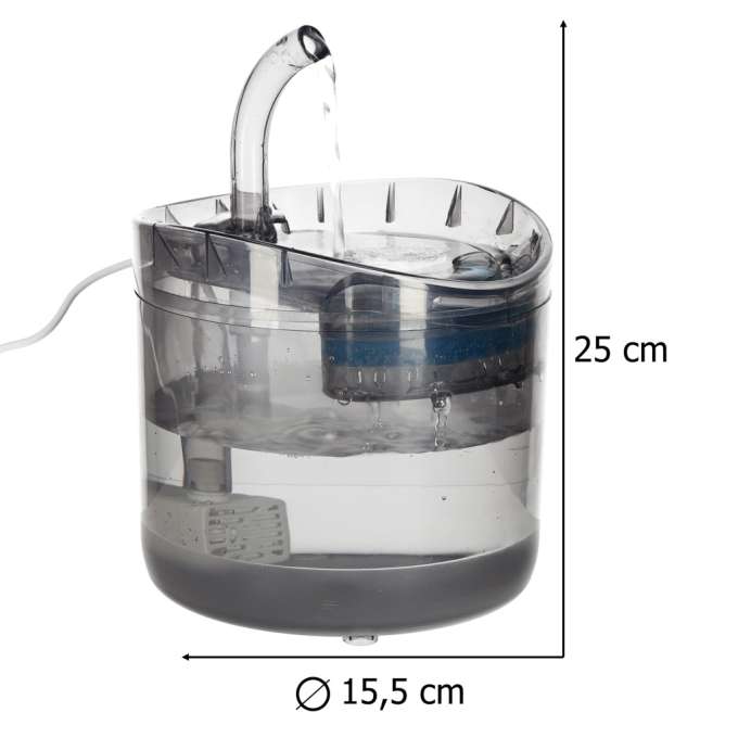 Fountain drinker for cat dog pet automatic drinker USB 1,8l cleaning filter