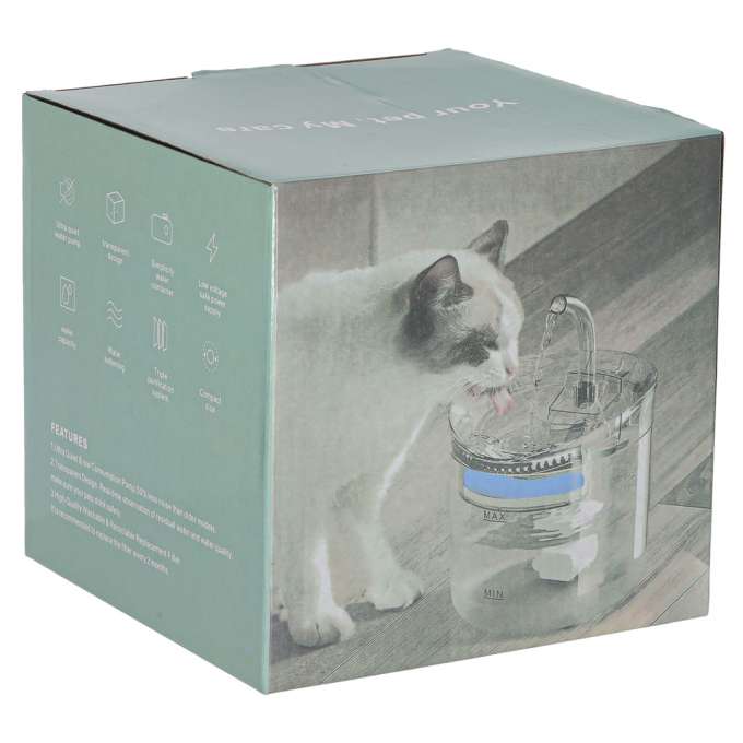 Fountain drinker for cat dog pet automatic drinker USB 1,8l cleaning filter