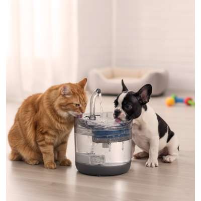 Fountain drinker for cat dog pet automatic drinker USB 1,8l cleaning filter