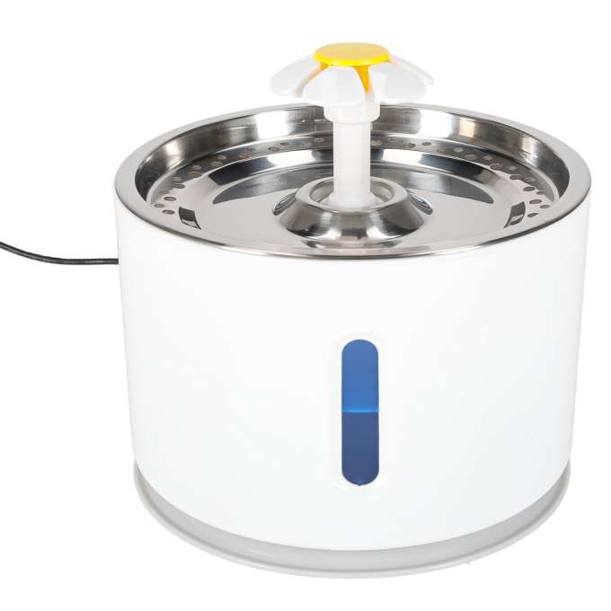 Fountain drinker for dog cat pet automatic LED drinker USB 2,4l cleaning filter