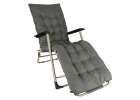 Garden folding lounger with cushion grey 12