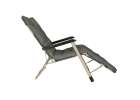 Garden folding lounger with cushion grey 8