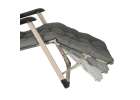 Garden folding lounger with cushion grey 4