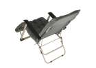 Garden folding lounger with cushion grey 5