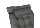 Garden folding lounger with cushion grey 2