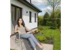 Garden folding lounger with cushion grey 14