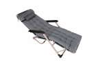 Garden folding lounger with cushion grey 10