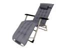 Garden folding lounger with cushion grey 16
