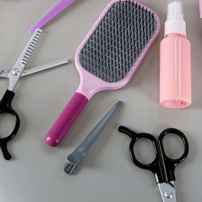 Hairdressing set for children hairdryer straightener 16 items
