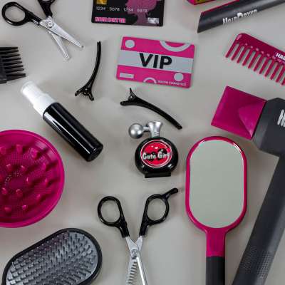 Hairdressing set for children hairdryer straightener 20 items