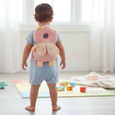 Head protection cushion for learning to walk backpack fall safety powder