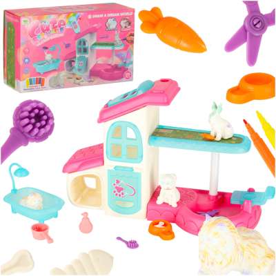 SPA dla zwierząt domek malowanie kąpanie zwierząt mazaki zmywalne akcesoria 26 elementów