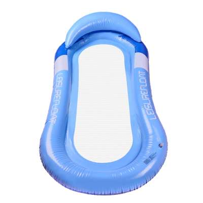 Inflatable beach mattress hammock water lounger chair swimming pool blue