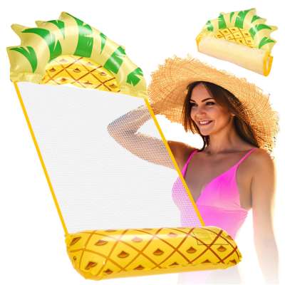 Inflatable beach mattress hammock water lounger chair swimming pool pineapple
