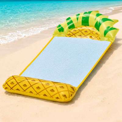 Inflatable beach mattress hammock water lounger chair swimming pool pineapple