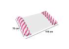 Inflatable beach mattress hammock water lounger chair swimming pool pink 3