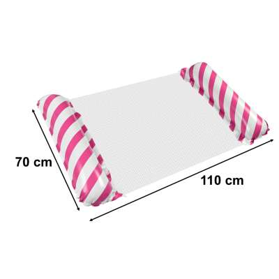 Inflatable beach mattress hammock water lounger chair swimming pool pink