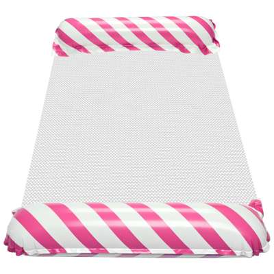 Inflatable beach mattress hammock water lounger chair swimming pool pink