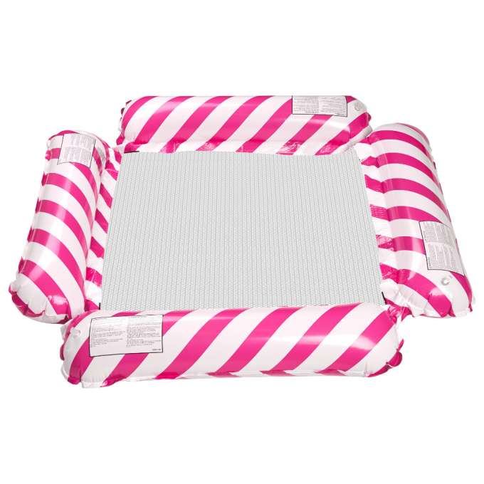 Inflatable beach mattress hammock water lounger chair swimming pool pink