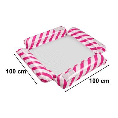 Inflatable beach mattress hammock water lounger chair swimming pool pink