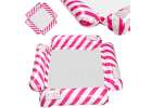 Inflatable beach mattress hammock water lounger chair swimming pool pink 2