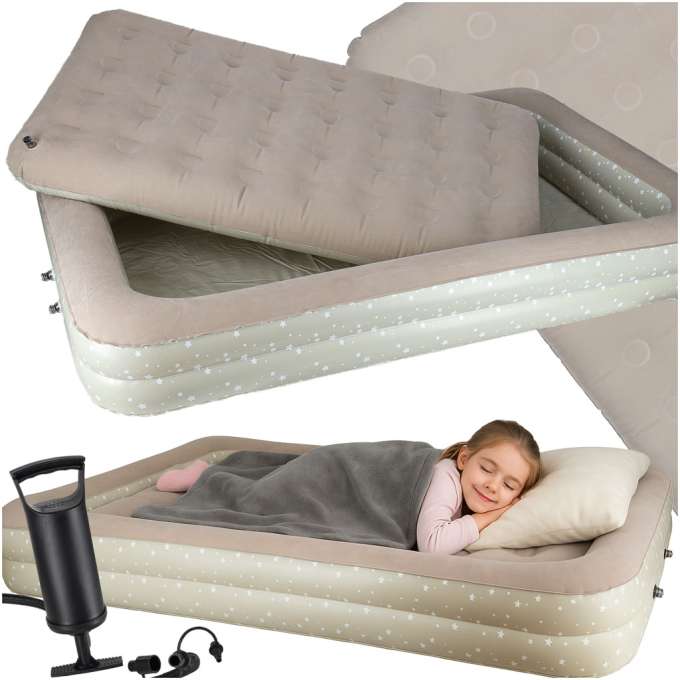 Inflatable mattress children's sleeping bed pump