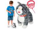 Interactive cat on leash movement sound grey 1