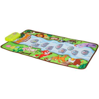 Interactive playing musical educational mat animals