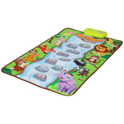 Interactive playing musical educational mat animals