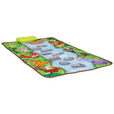 Interactive playing musical educational mat animals