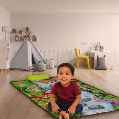 Interactive playing musical educational mat animals