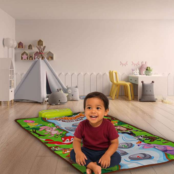 Interactive playing musical educational mat animals