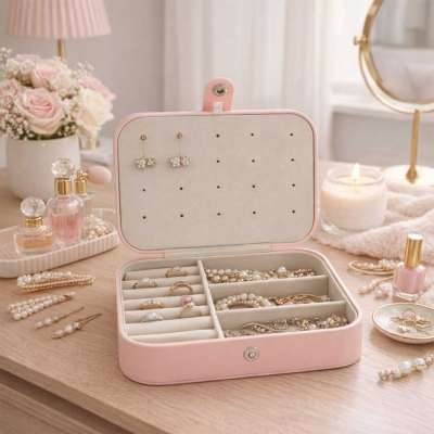 Jewellery box organiser pink