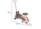 Jeździk grawitacyjny LED Swing FIX S2 skuter z rączką fioletowy max 100kg 12