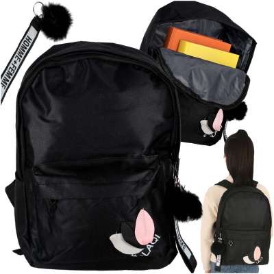 Junior single compartment school backpack black