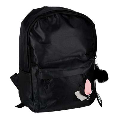 Junior single compartment school backpack black