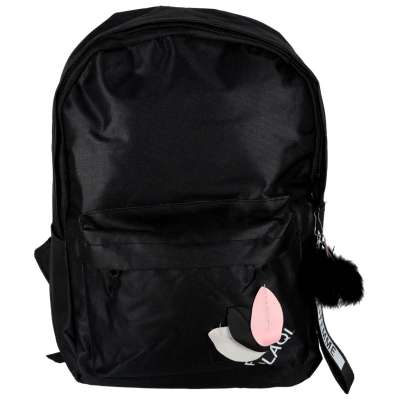 Junior single compartment school backpack black