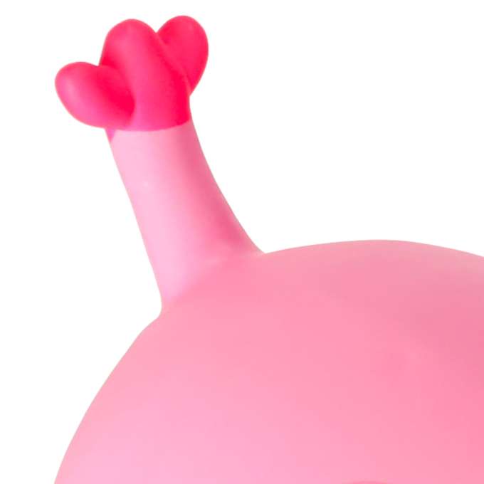 Children's bouncer with a pump pink rubber giraffe