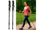 Kijki kije trekkingowe do nordic walking składane 2 sztuki czarne 7