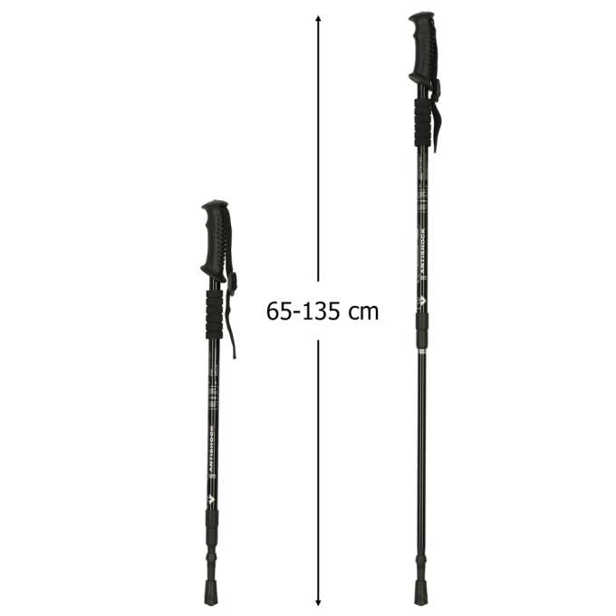 Kijki kije trekkingowe do nordic walking składane 2 sztuki czarne